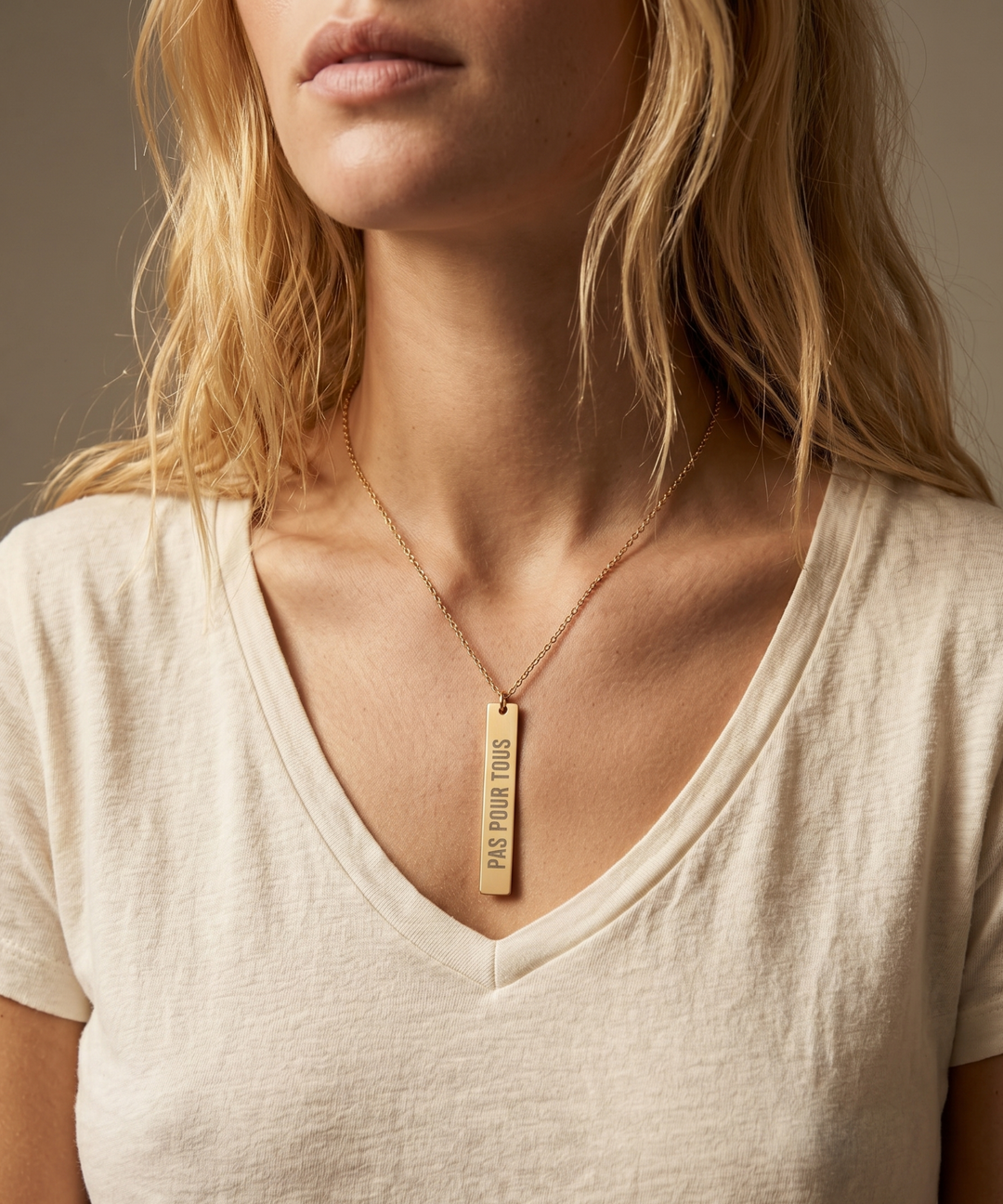Pas Pour Tous | Vertical Necklace